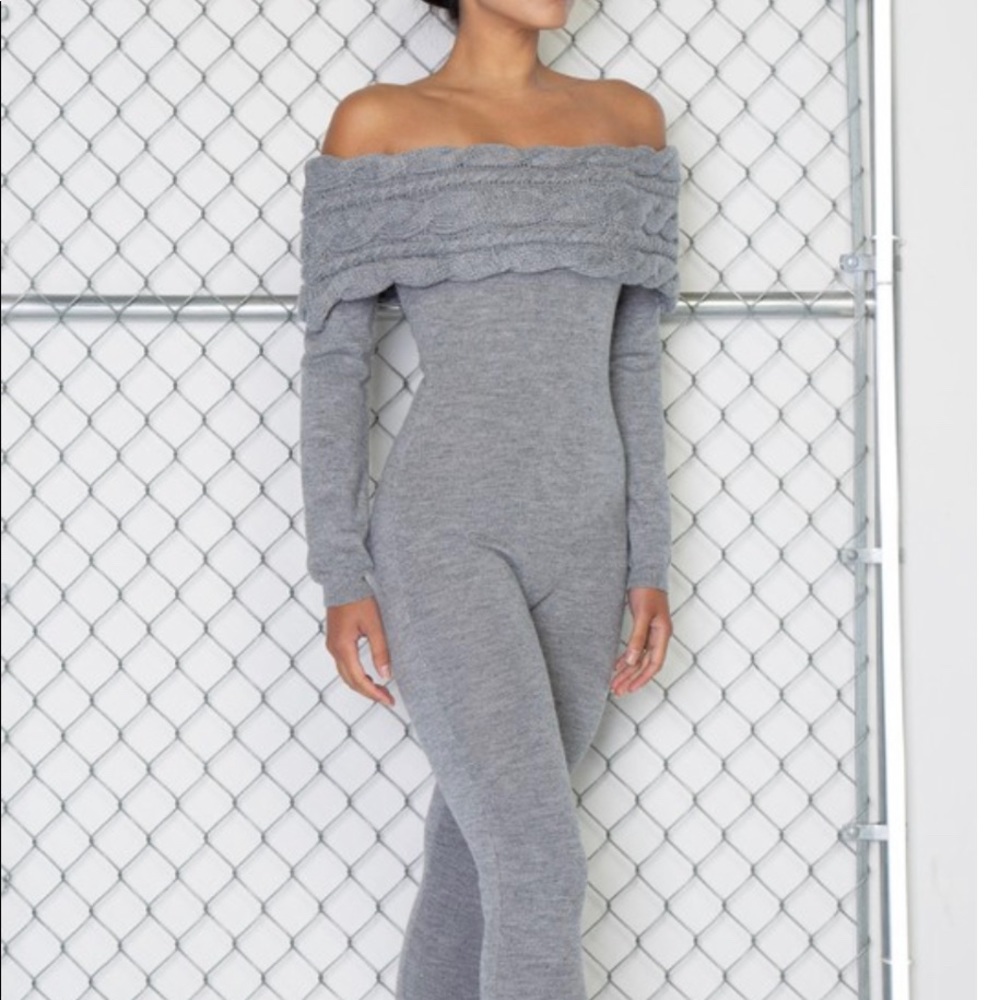 Off the shoulder Jumpsuit color gray  size S M L